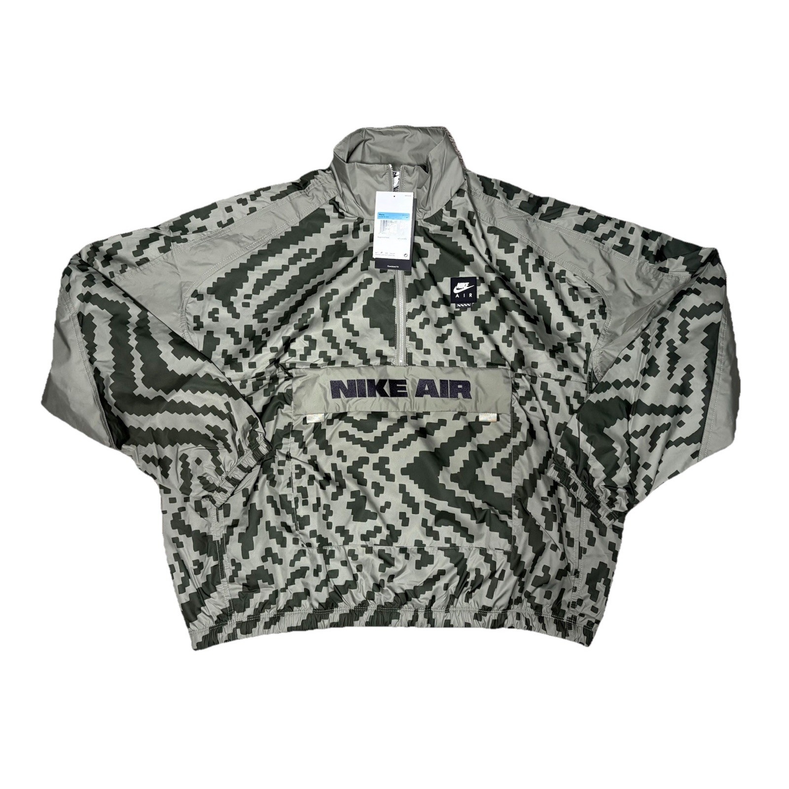 Nike Air Half Zip Woven Hv0878320 Digital Camo Green Jacket Sz M Brand New